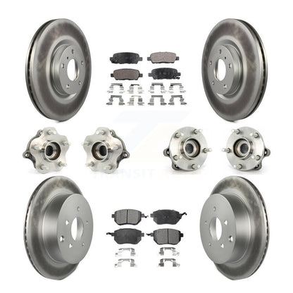 Kit de rotor et de plaquettes de frein revêtus de roulement de moyeu avant et arrière (10 pièces) pour Nissan Murano AW