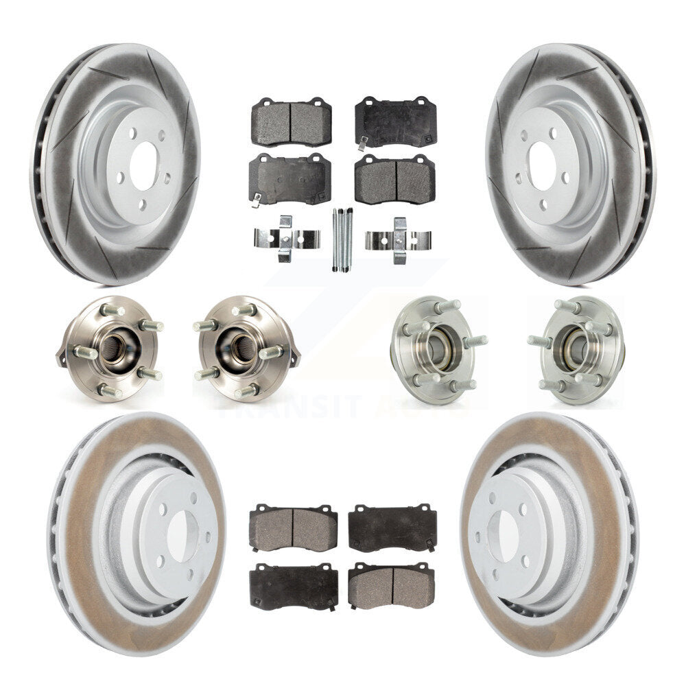 Kit de plaquettes de rotor de frein enduites de roulement de moyeu avant et arrière (10 pièces) pour Dodge Chrysler 30