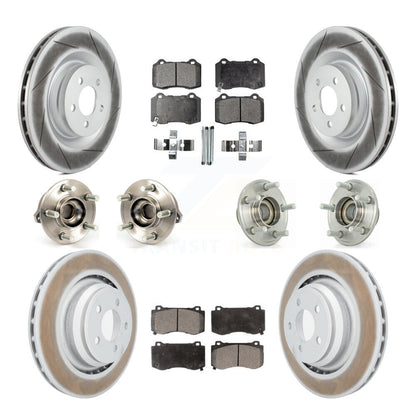 Kit de plaquettes de rotor de frein enduites de roulement de moyeu avant et arrière (10 pièces) pour Dodge Chrysler 30
