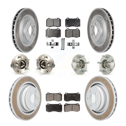 Kit de plaquettes de rotor de frein enduites de roulement de moyeu avant et arrière (10 pièces) pour Dodge Chrysler 30