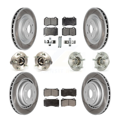 Kit de plaquettes de rotor de frein enduites de roulement de moyeu avant et arrière (10 pièces) pour Dodge Chrysler 30