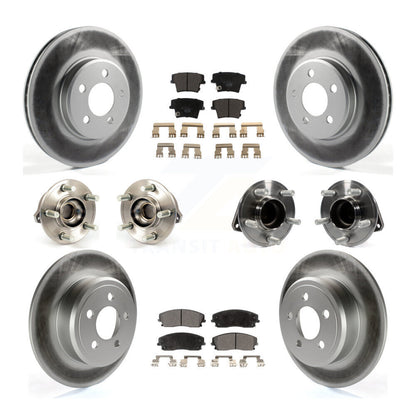 Kit de plaquettes de rotor de frein enduites de roulement de moyeu avant et arrière (10 pièces) pour Chrysler 300 Dodge
