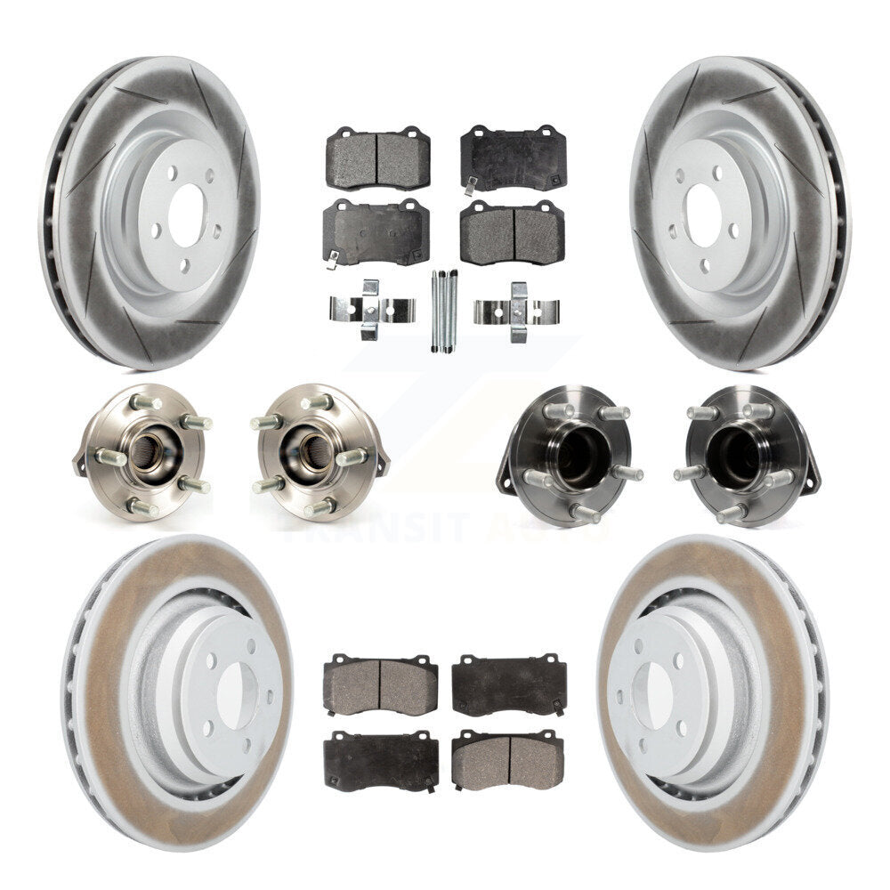 Kit de plaquettes de rotor de frein enduites de roulement de moyeu avant et arrière (10 pièces) pour Dodge Chrysler 30