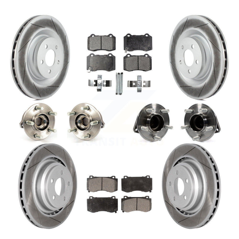Kit de plaquettes de rotor de frein enduites de roulement de moyeu avant et arrière (10 pièces) pour Dodge Chrysler 30