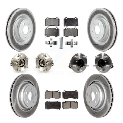 Kit de plaquettes de rotor de frein enduites de roulement de moyeu avant et arrière (10 pièces) pour Dodge Chrysler 30