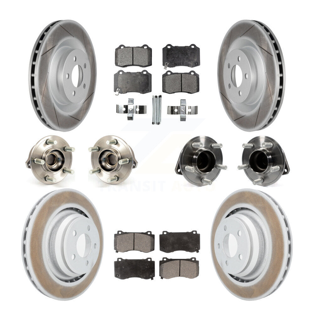 Kit de plaquettes de rotor de frein enduites de roulement de moyeu avant et arrière (10 pièces) pour Dodge Chrysler 30