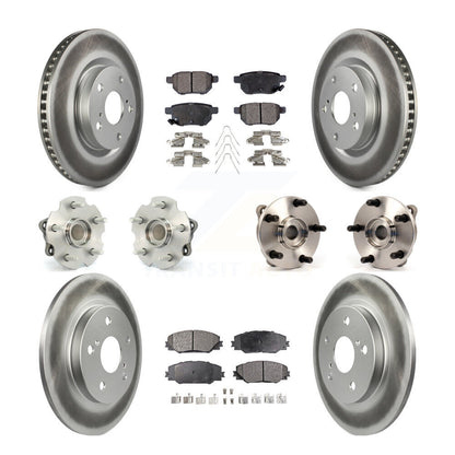 Kit de rotor et de plaquettes de frein revêtus de roulement de moyeu avant et arrière (10 pièces) pour Toyota Corolla i