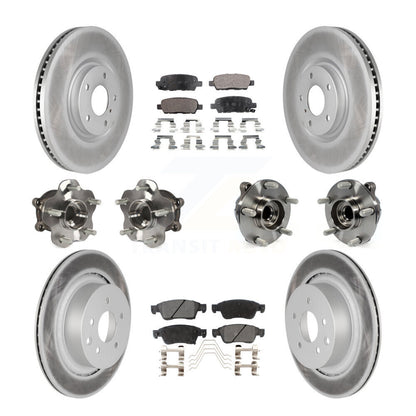 Kit de rotors et plaquettes de frein revêtus de roulement de moyeu avant et arrière (10 pièces) pour INFINITI G35 Q6