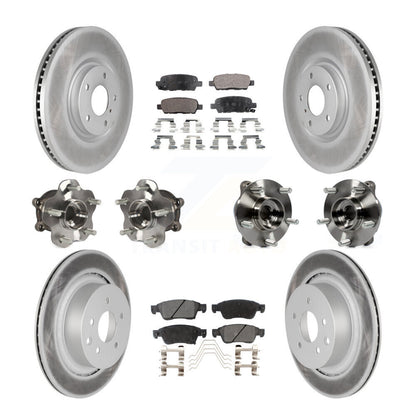 Kit de rotors et plaquettes de frein revêtus de roulement de moyeu avant et arrière (10 pièces) pour INFINITI G35 Q6