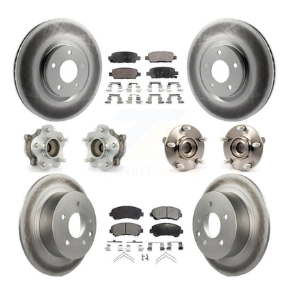 Kit de plaquettes de rotor de frein à disque revêtues de roulement de moyeu avant et arrière (10 pièces) pour Nissan Sentr