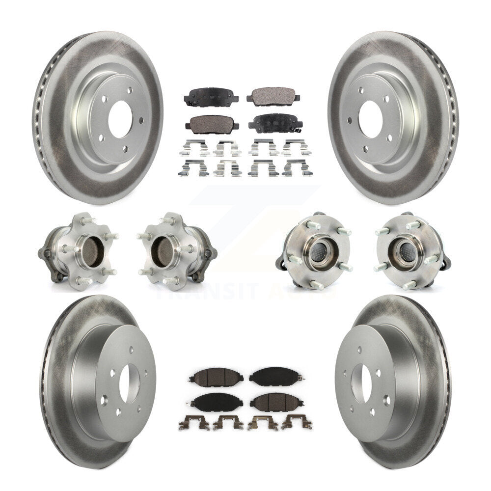 Kit de plaquettes de Rotor de frein, roulement de moyeu avant et arrière (10 pièces) pour Nissan Pathfinder FW