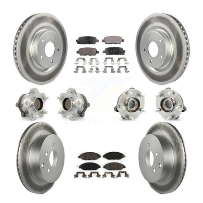 Kit de plaquettes de Rotor de frein, roulement de moyeu avant et arrière (10 pièces) pour Nissan Pathfinder FW