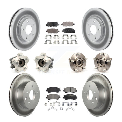 Kit de plaquettes de Rotor de frein revêtues de roulement de moyeu avant et arrière (10 pièces) pour Nissan Rogue Selec