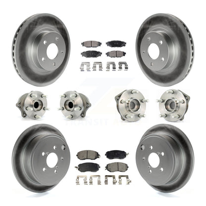 Kit de plaquettes de Rotor de frein à disque revêtu de roulement de moyeu avant et arrière (10 pièces) pour Subaru Imprez