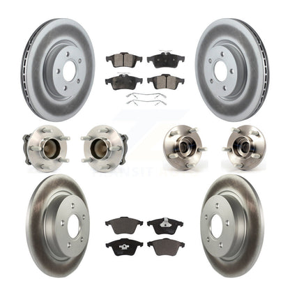 Kit de rotor et de plaquettes de frein revêtus de roulement de moyeu avant et arrière (10 pièces) pour Volvo S40 V50 C7