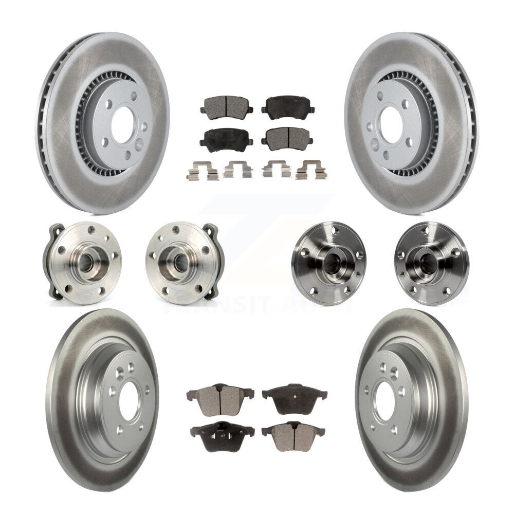 Kit de plaquettes de Rotor de frein revêtues de roulement de moyeu avant et arrière (10 pièces) pour Volvo S60 V60 Cros