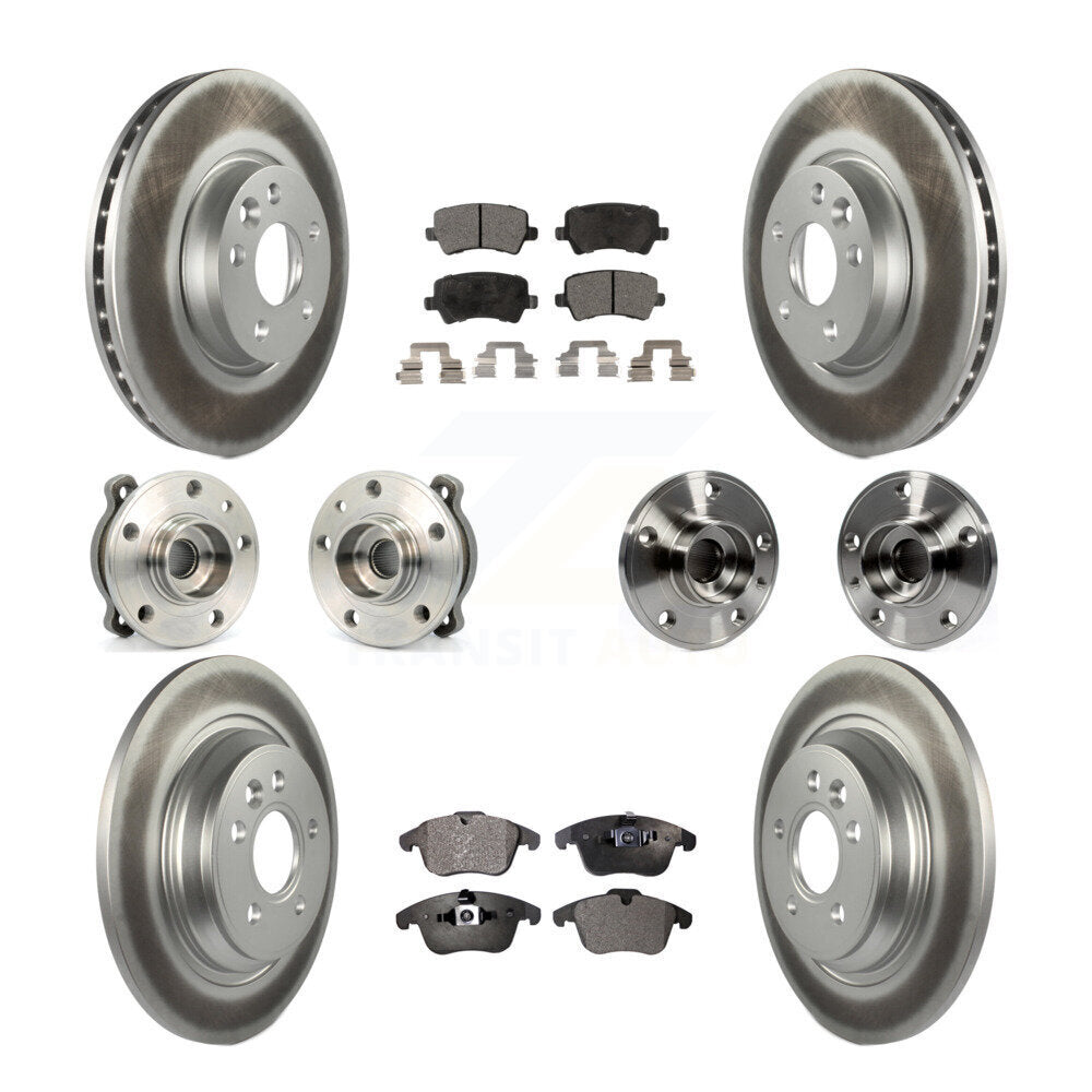 Kit de plaquettes de rotor de frein revêtues de roulement de moyeu avant et arrière (10 pièces) pour Volvo S60 AW 13-14