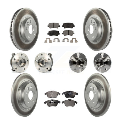 Kit de plaquettes de rotor de frein revêtues de roulement de moyeu avant et arrière (10 pièces) pour Volvo S60 AW 13-14