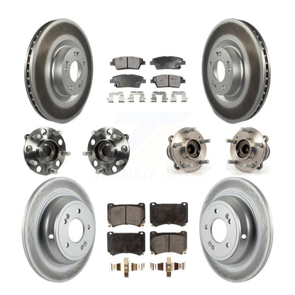Kit de plaquettes de rotor de frein, roulement de moyeu avant et arrière (10 pièces) pour Hyundai Genesis 5.0