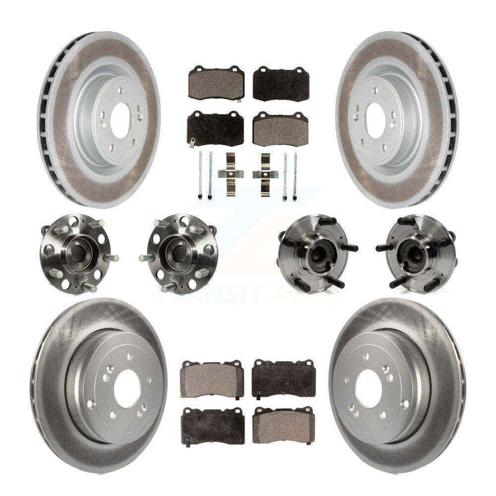 Kit de plaquettes de Rotor de frein, roulement de moyeu avant et arrière (10 pièces) pour Hyundai Genesis Coup
