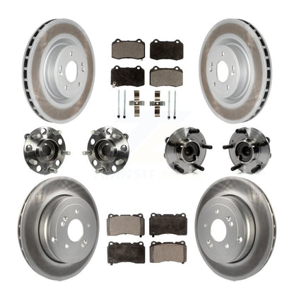 Kit de plaquettes de Rotor de frein, roulement de moyeu avant et arrière (10 pièces) pour Hyundai Genesis Coup