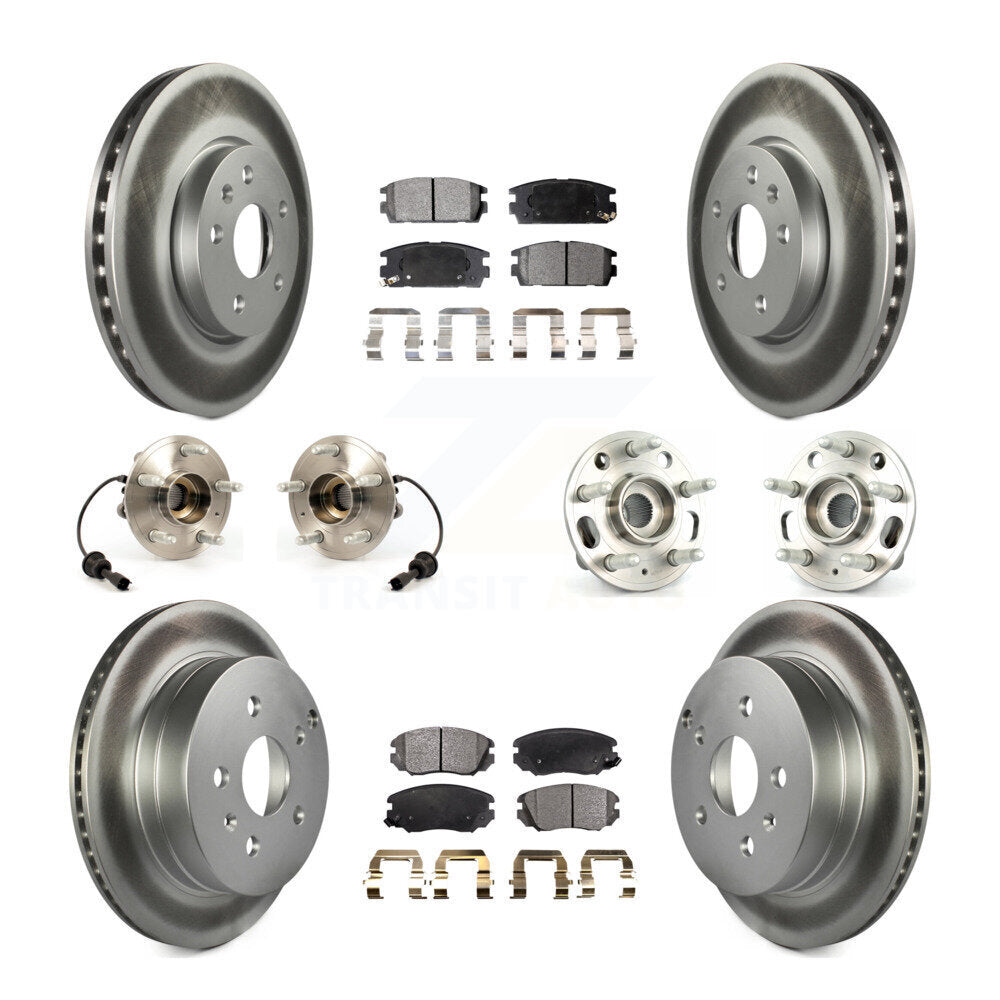 Kit de plaquettes de Rotor de frein, roulement de moyeu avant et arrière (10 pièces) pour Chevrolet Equinox GM