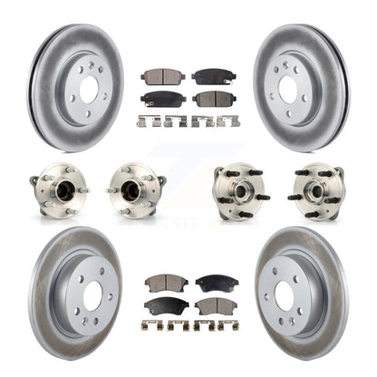 Kit de plaquettes de rotor de frein, roulement de moyeu avant et arrière (10 pièces) pour Chevrolet Cruz 11-12