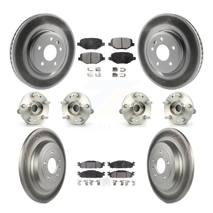 Kit de plaquettes de rotor de frein à disque revêtues de roulement de moyeu avant et arrière (10 pièces) pour Ford Explore