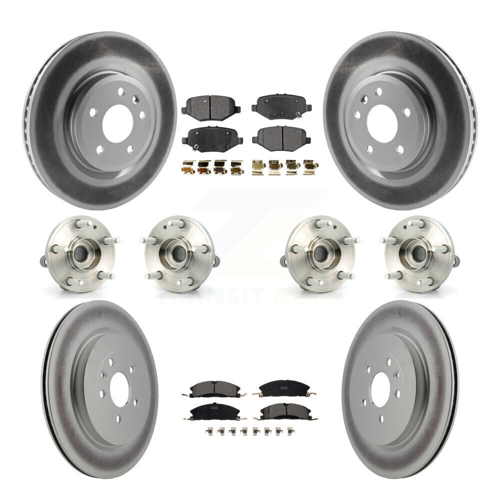 Kit de plaquettes de Rotor de frein revêtues de roulement de moyeu avant et arrière (10 pièces) pour Ford Explorer Spor