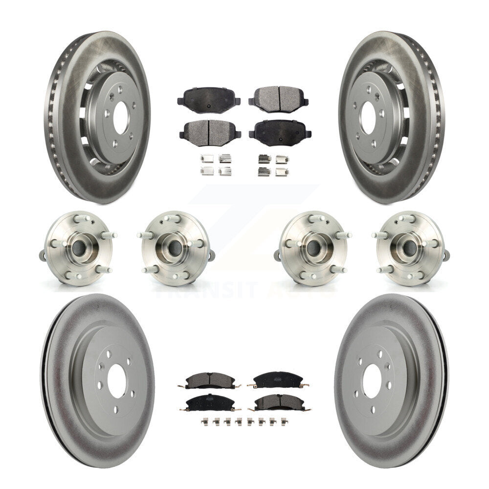 Kit de plaquettes de rotor de frein, roulement de moyeu avant et arrière (10 pièces) pour Ford Explorer Polic