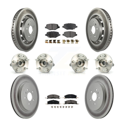 Kit de plaquettes de rotor de frein à disque revêtues de roulement de moyeu avant et arrière (10 pièces) pour Ford Explore