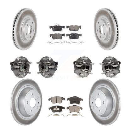 Kit de plaquettes de Rotor de frein revêtues de roulement de moyeu avant et arrière (10 pièces) pour Ford Fusion Lincol