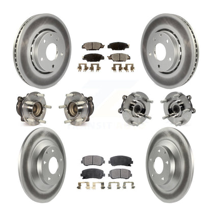 Kit de Rotor et de plaquettes de frein à disque revêtus de roulement de moyeu avant et arrière (10 pièces) pour Mazda CX-