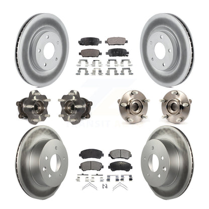 Kit de plaquettes de Rotor de frein revêtues de roulement de moyeu avant et arrière (10 pièces) pour Nissan Rogue Selec