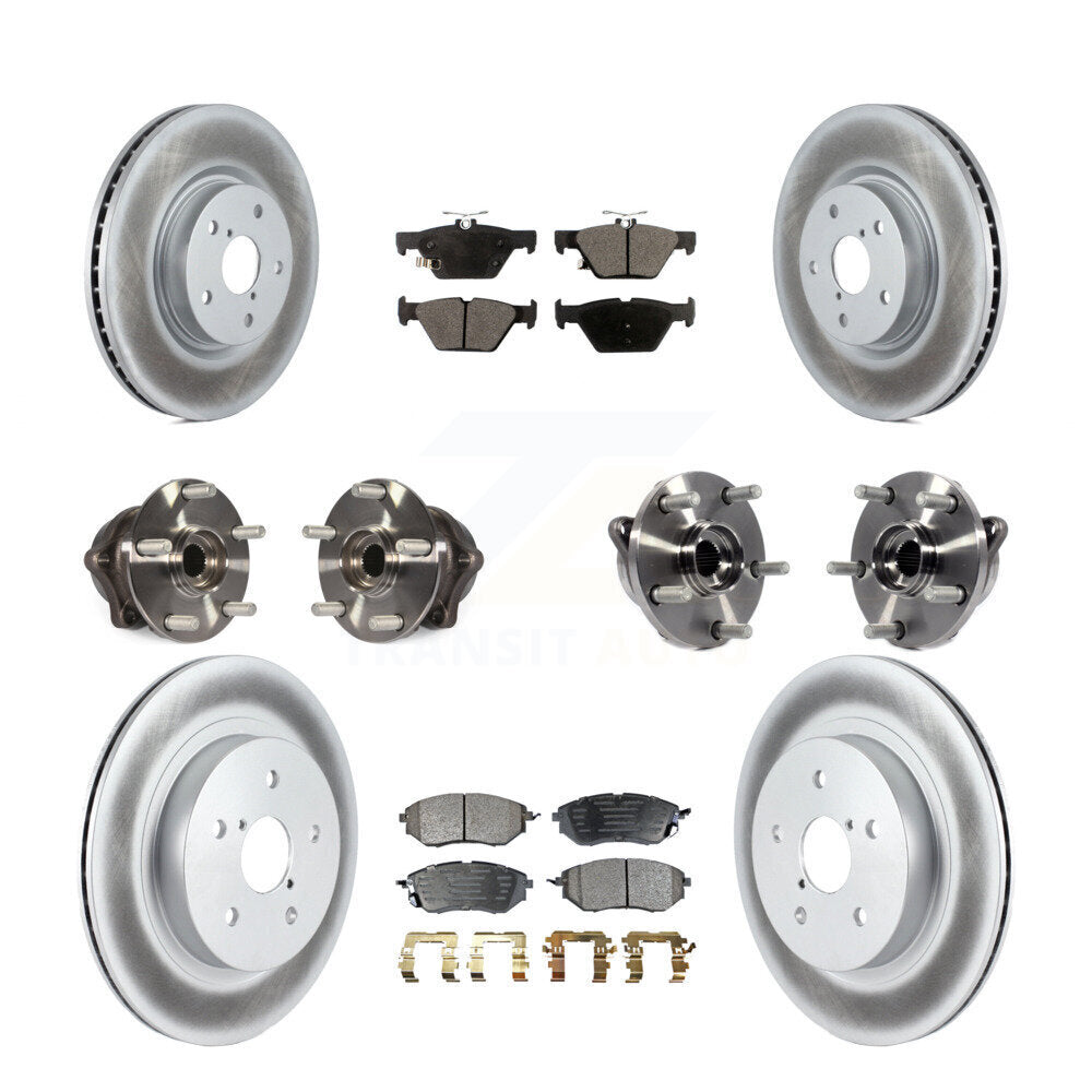 Kit de plaquettes de Rotor de frein, roulement de moyeu avant et arrière (10 pièces) pour Subaru Outback Legac