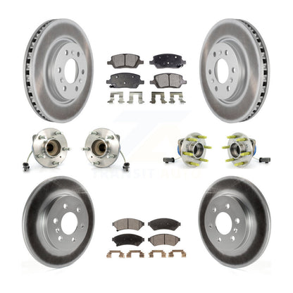 Kit de rotor et de plaquettes de frein à disque revêtus de roulement de moyeu avant et arrière (10 pièces) pour Saturn Rela