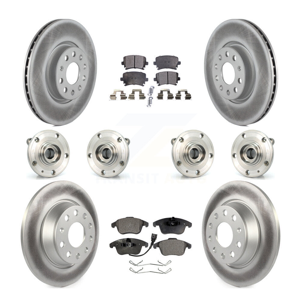 Kit de plaquettes de rotor de frein, roulement de moyeu avant et arrière (10 pièces) pour Volkswagen Tiguan Q