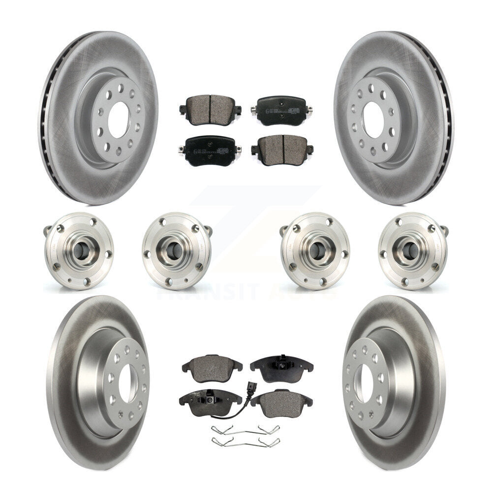Kit de rotor et de plaquettes de frein revêtus de roulement de moyeu avant et arrière (10 pièces) pour Audi Q3 Quattr