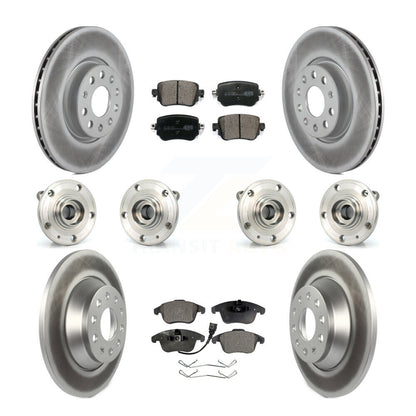 Kit de rotor et de plaquettes de frein revêtus de roulement de moyeu avant et arrière (10 pièces) pour Audi Q3 Quattr