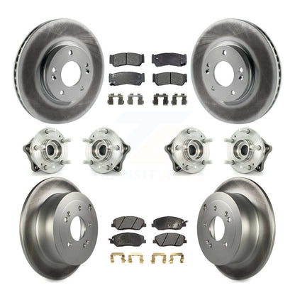 Kit de plaquettes de rotor de frein, roulement de moyeu avant et arrière (10 pièces) pour Hyundai Santa Fe AW
