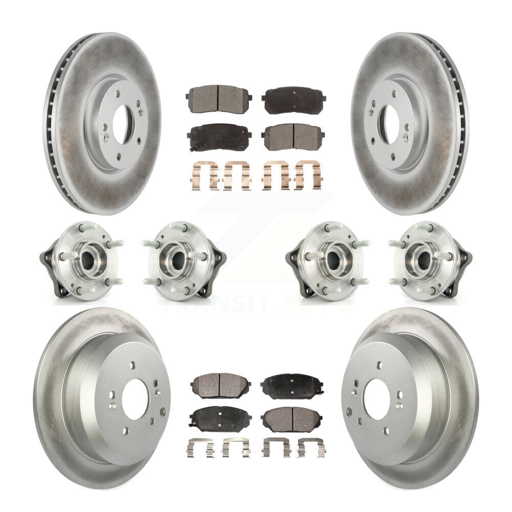 Kit de plaquettes de rotor de frein, roulement de moyeu avant et arrière (10 pièces) pour Hyundai Veracruz AW