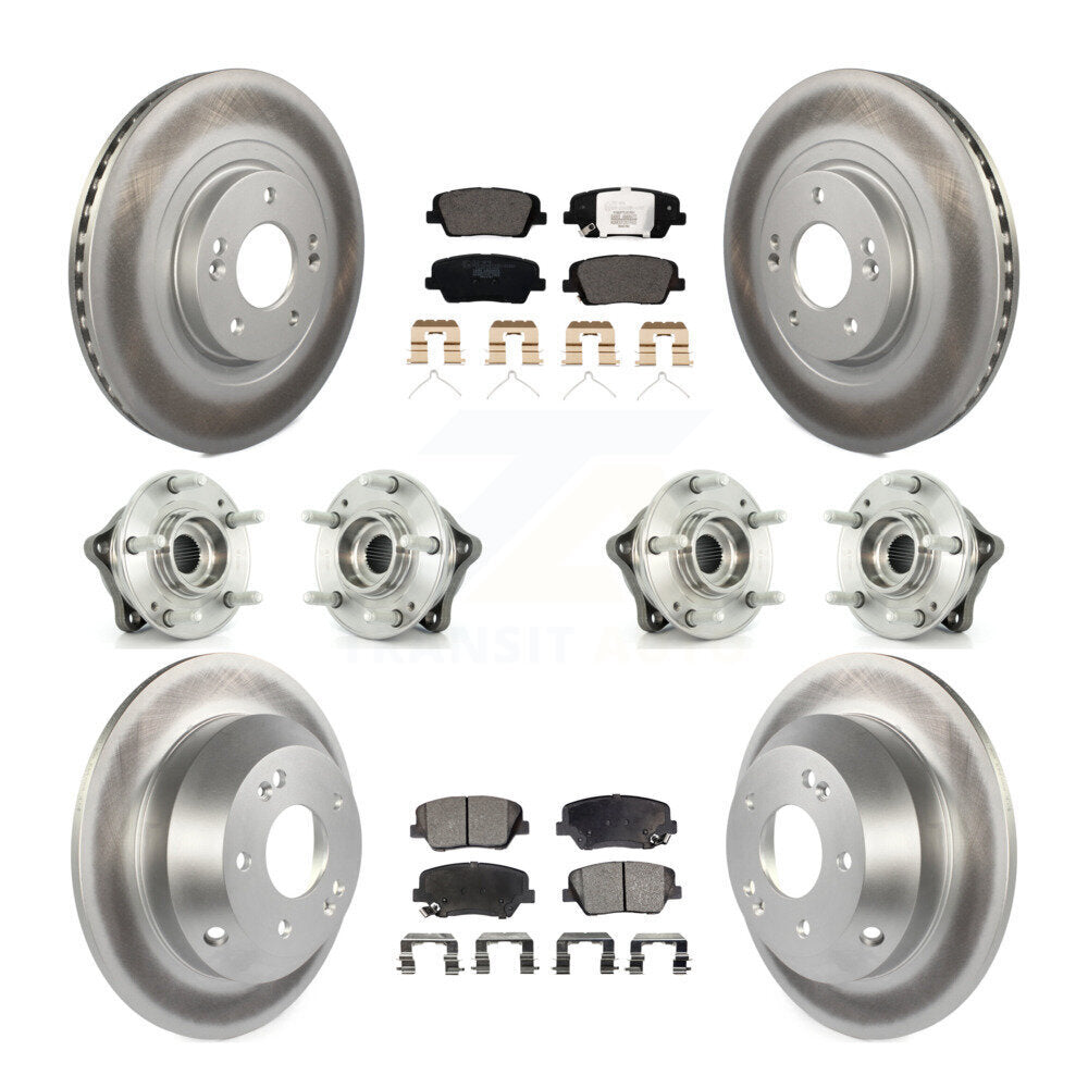 Kit de plaquettes de rotor de frein, roulement de moyeu avant et arrière (10 pièces) pour Kia Sorento AW 14-15