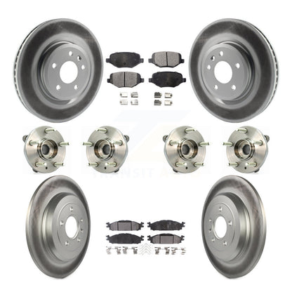 Kit de plaquettes de rotor de frein, roulement de moyeu avant et arrière (10 pièces) pour Ford Flex Taurus MK