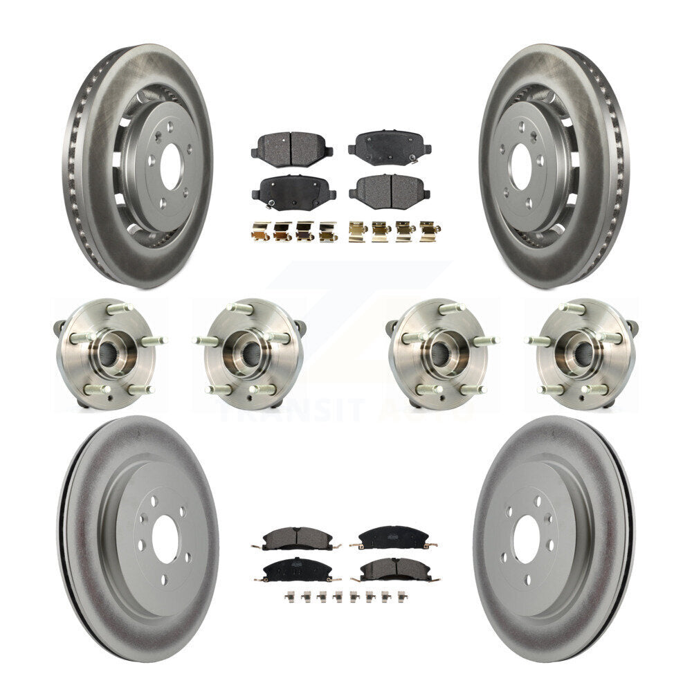 Kit de plaquettes de rotor de frein, roulement de moyeu avant et arrière (10 pièces) pour Ford Flex Taurus MK