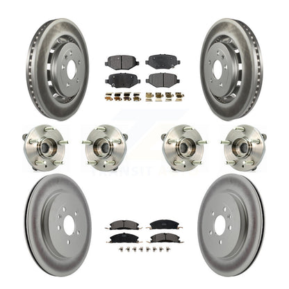 Kit de plaquettes de rotor de frein, roulement de moyeu avant et arrière (10 pièces) pour Ford Flex Taurus MK