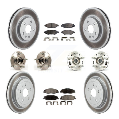 Kit de Rotor et de plaquettes de frein à disque revêtus de roulement de moyeu avant et arrière (10 pièces) pour Cadillac CT