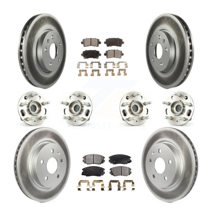 Kit de rotors et plaquettes de frein revêtus de roulement de moyeu avant et arrière (10 pièces) pour Chevrolet Malib