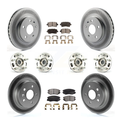 Kit de rotors et plaquettes de frein revêtus de roulement de moyeu avant et arrière (10 pièces) pour Chevrolet Malib
