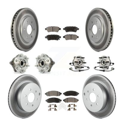 Kit de rotor et de plaquettes de frein revêtus de roulement de moyeu avant et arrière (10 pièces) pour Nissan Pathfinde