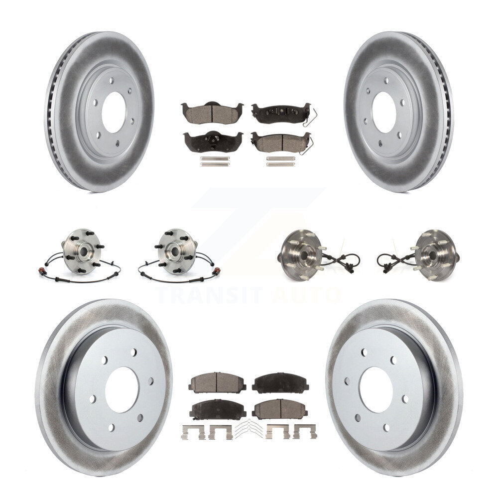 Kit de plaquettes de rotor de frein à disque revêtues de roulement de moyeu avant et arrière (10 pièces) pour Nissan Armad